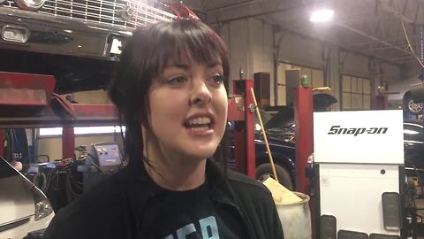 JoCo female auto technician defies stereotype