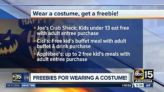 Get freebies for wearing a costume on Halloween