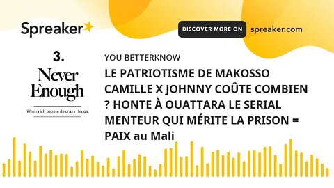 LE PATRIOTISME DE MAKOSSO CAMILLE X JOHNNY COÛTE COMBIEN ? HONTE À OUATTARA LE SERIAL MENTEUR QUI MÉ