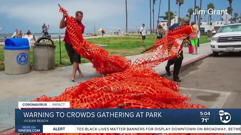 Fence put up around Ocean Beach Park torn down within hours