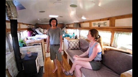 Couple Transforms Prison Bus Into DIY Tiny House