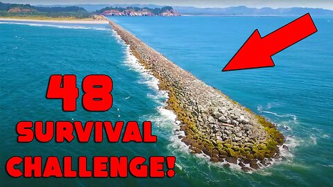 48 HR SURVIVAL CHALLENGE! LIVING OFF THE JETTY!!