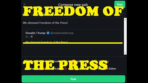 We demand Freedom of the Press!