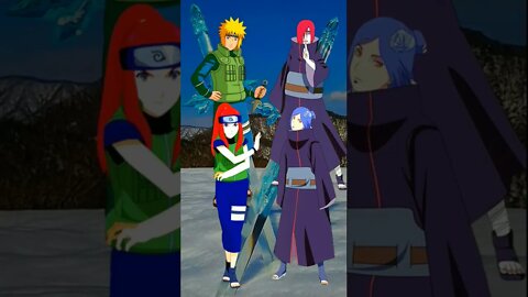 WHO IS STRONGEST?? Minato, Khusina VS Nagato, Konan.#shorts