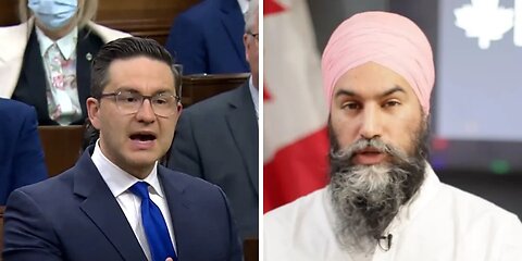 Poilievre challenge to Singh & Trudeau Caves In