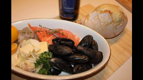 Mussels and Salmon, French Style