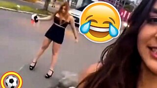 SHE THOUGHT SHE WAS C. RONALDO 🤣 FUNNIEST FOOTBALL FAILS, SKILLS & GOALS