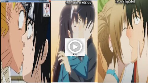 How to Kiss in anime - funny and cute compilation | Naruto kissing Sasuke (Classic Scene)