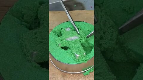 Sand Casting using Kinetic Sand #shortsfeed #shorts