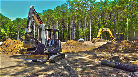 Day 125 - 2 Excavators, a Trencher, a Dozer - Electrical and Shop Pad Done