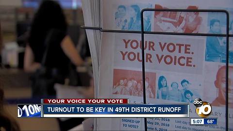 Turnout to be key in 49th District runoff