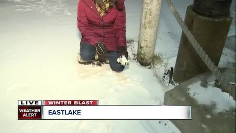 Snow piles up in Eastlake