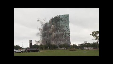 Implosion of Hurricane-Damaged Skyscraper in Lake Charles