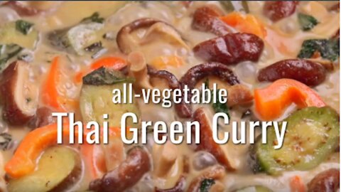 Keto Diet Recipes All-Vegetable Thai Green Curry