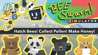 Bee Swarm Simulator Roblox Gameplay #1 - claiming hive, collecting pollen and make honey