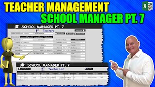 How To Quickly Create Excel Forms As We Add A Complete Teachers Feature [School Manager Pt. 7]