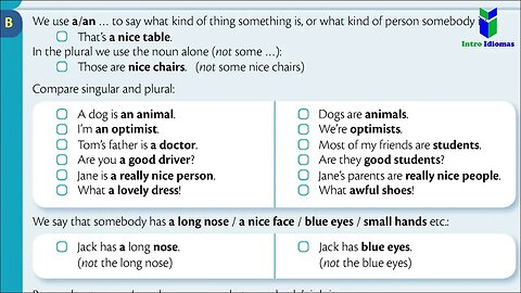 071 - Countable nouns with a an and some - Unit 71 - ENGLISH GRAMMAR IN USE - Intermediate