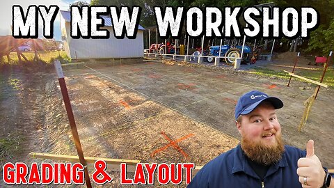 Batter Boards & Foundation Layout - 20 x 32 Workshop Build