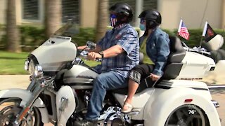 Motorcycle club takes 85-year-old woman for a ride for her birthday