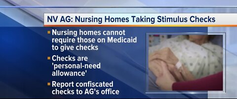 NV AG: Nursing homes taking stimulus checks