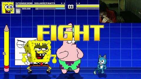 SpongeBob SquarePants Characters (SpongeBob, Squidward, And DoodleBob) VS Happy In An Epic Battle