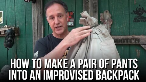 How to Make a Pair of Pants Into an Improvised Backpack