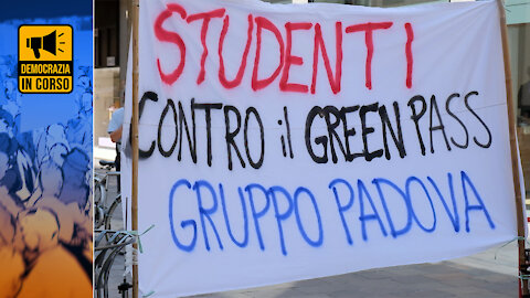 ANCHE A PADOVA MANIFESTANO GLI STUDENTI CONTRO IL GREEN PASS