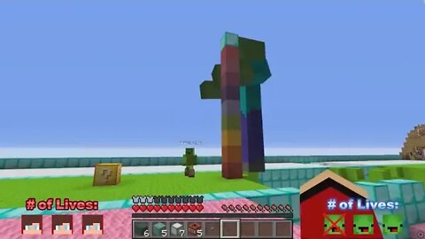 Playing A LUCKY BLOCK RACE in Minecraft