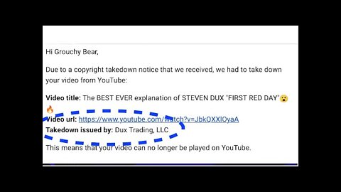 STEVEN DUX WANTS MY CHANNEL TAKEN DOWN!!!