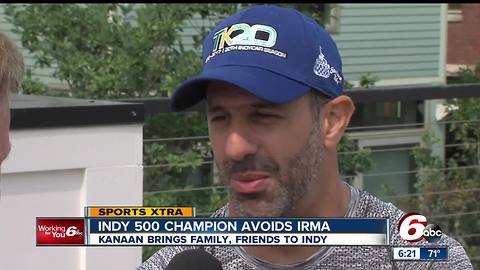 Indy 500 Tony Kanaan brings family, friends to Indianapolis to avoid Hurricane Irma