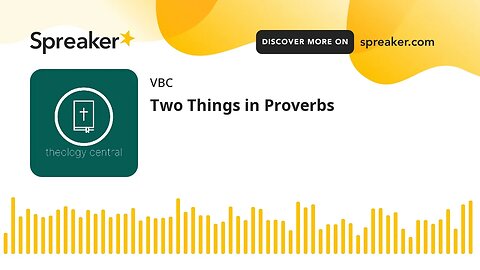 Two Things in Proverbs