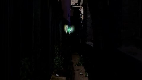 LEP flashlight vs dark alleyway #shorts