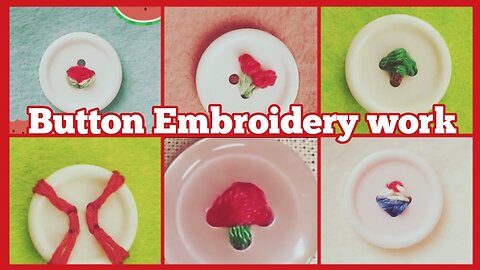 Button Embroidery work Tutorial for beginners | Easy Simple all Over Stitches