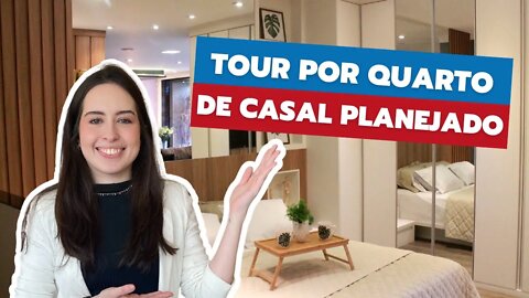 Tour por quarto de casal planejado em duas cores! | Dicas e Inspirações de decoração