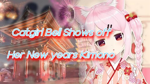 Vtuber Bell Nekonogi shows off her New Year Kimono