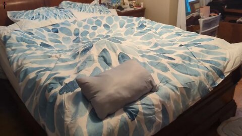 Style Quarters Comforter Set Queen Size Comforter Modern Blue Gradient Printing 100% Microfiber