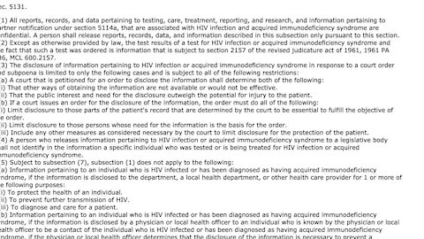 The The original law, which went into effect in 1989, criminalized anyone with HIV for having penetrative sex, even if it was consensual and their status was disclosed.led Ingham County Prosecutor Carol Siemon to review past HIV felony cases in the county