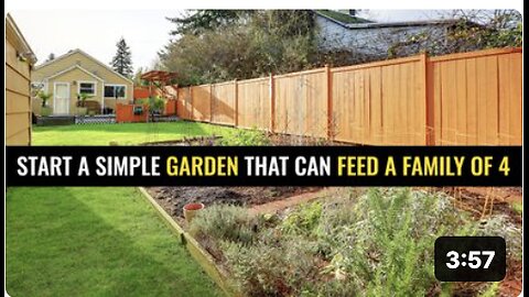 Start a simple garden that can feed a family of 4