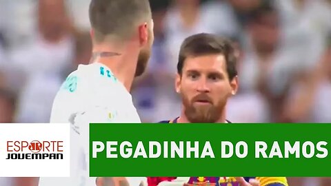 OLHA a reação que o Messi teve a essa ZOEIRA do Sergio Ramos!