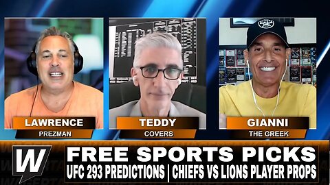 Free Sports Picks | WagerTalk Today | UFC 293 Predictions | Chiefs vs Lions Player Props | Sept 5