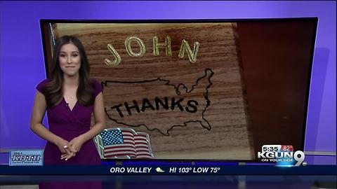 Local man builds pen holders for vets to show his gratitude for their sacrifice