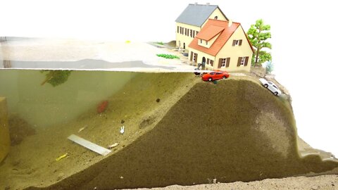 Original Flood And Dam Breach Experiment Video - Mini Town Model Disaster