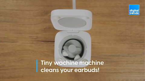 This tiny washing machine cleans your earbuds