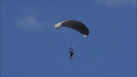 U.S. and Ukraine Special Operations Forces Perform Military Free Fall Jumps