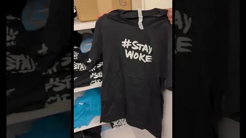 Elon Musk finds #staywoke merch at Twitter Headquarter 😂