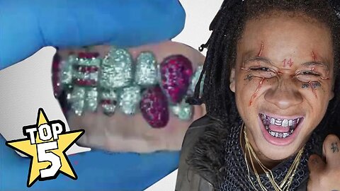 TOP 5 | RAPPER GRILLZ PART 4 | (Trippie Redd, MoneyBagg Yo, SmokePurpp )