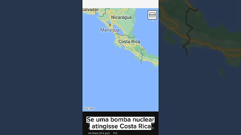 Se uma bomba nuclear atingisse Costa Rica. #shorts #nuclear #guerra #costarica #sanjose