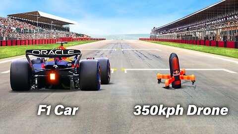 World's Fastest Camera Drone Vs F1 Car (ft. Max Verstappen