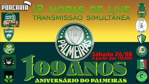 LIVE COMEMORATIVA DE 12 HORAS COM CANAIS DA MÍDIA PALESTRINA