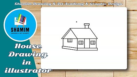 Digital House Drawing tutorial in Adobe Illustrator Step by Step | House Line Art